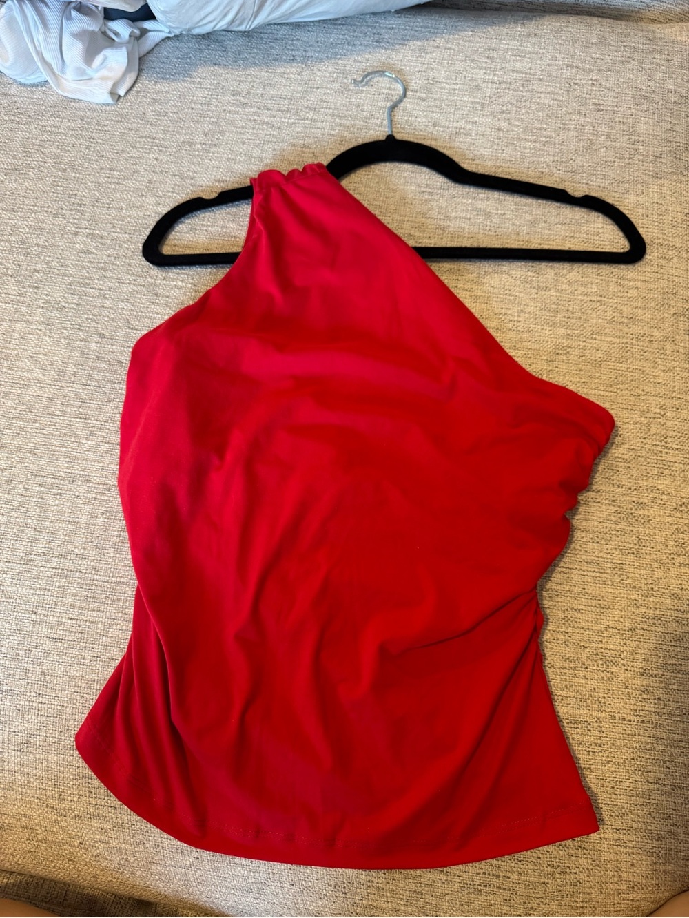 Red One-Shoulder Women's Top
